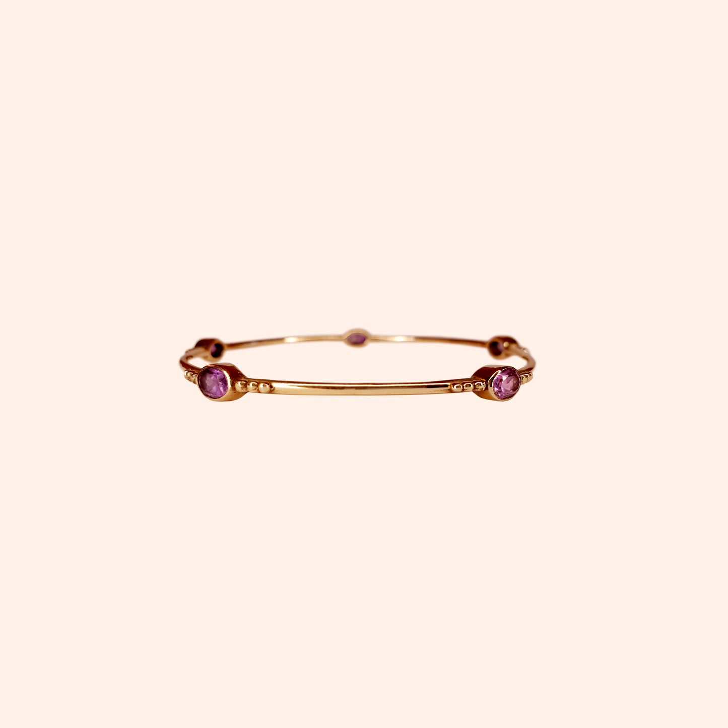 Bracelet jonc pierre Améthyste - Gina