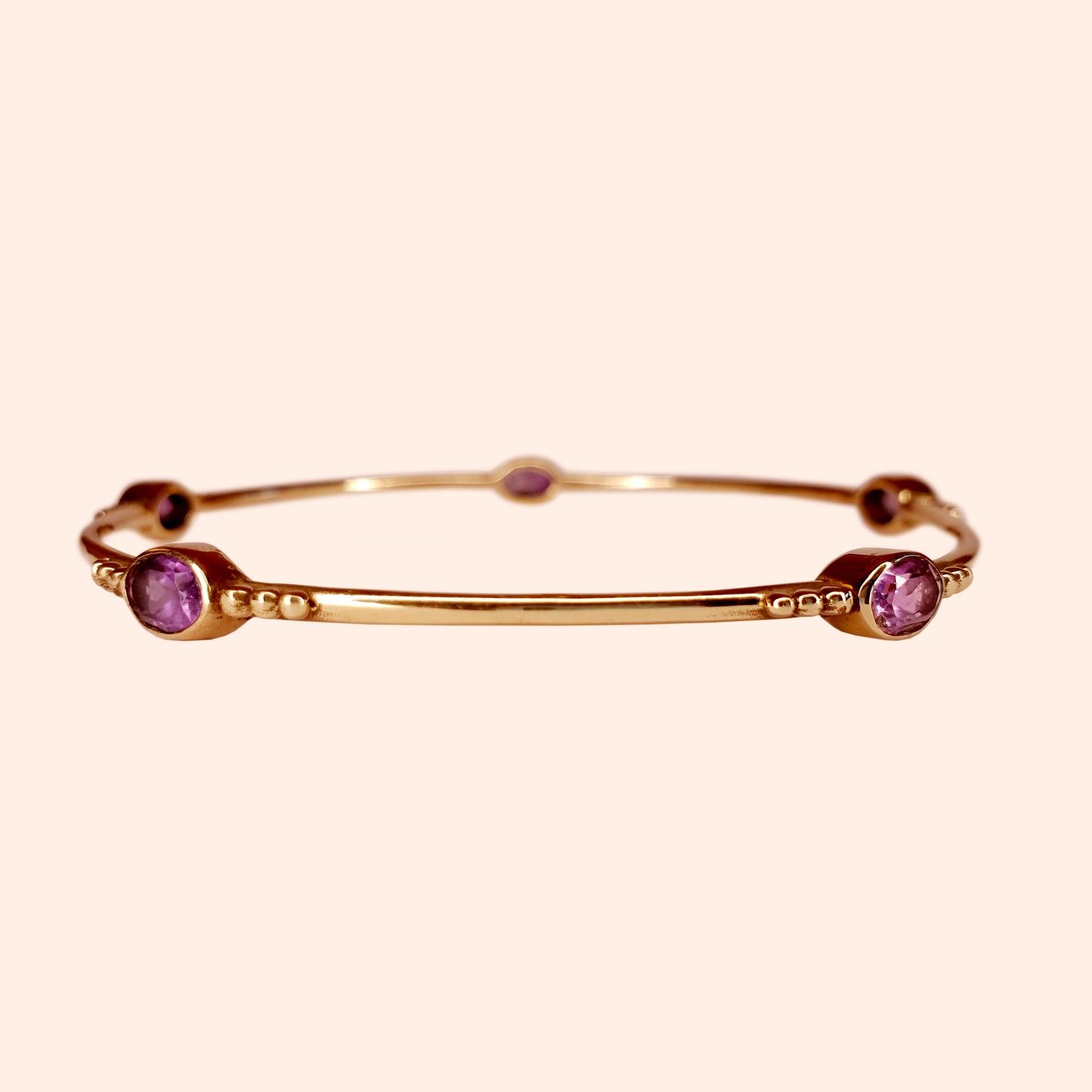 Bracelet jonc pierre Améthyste - Gina
