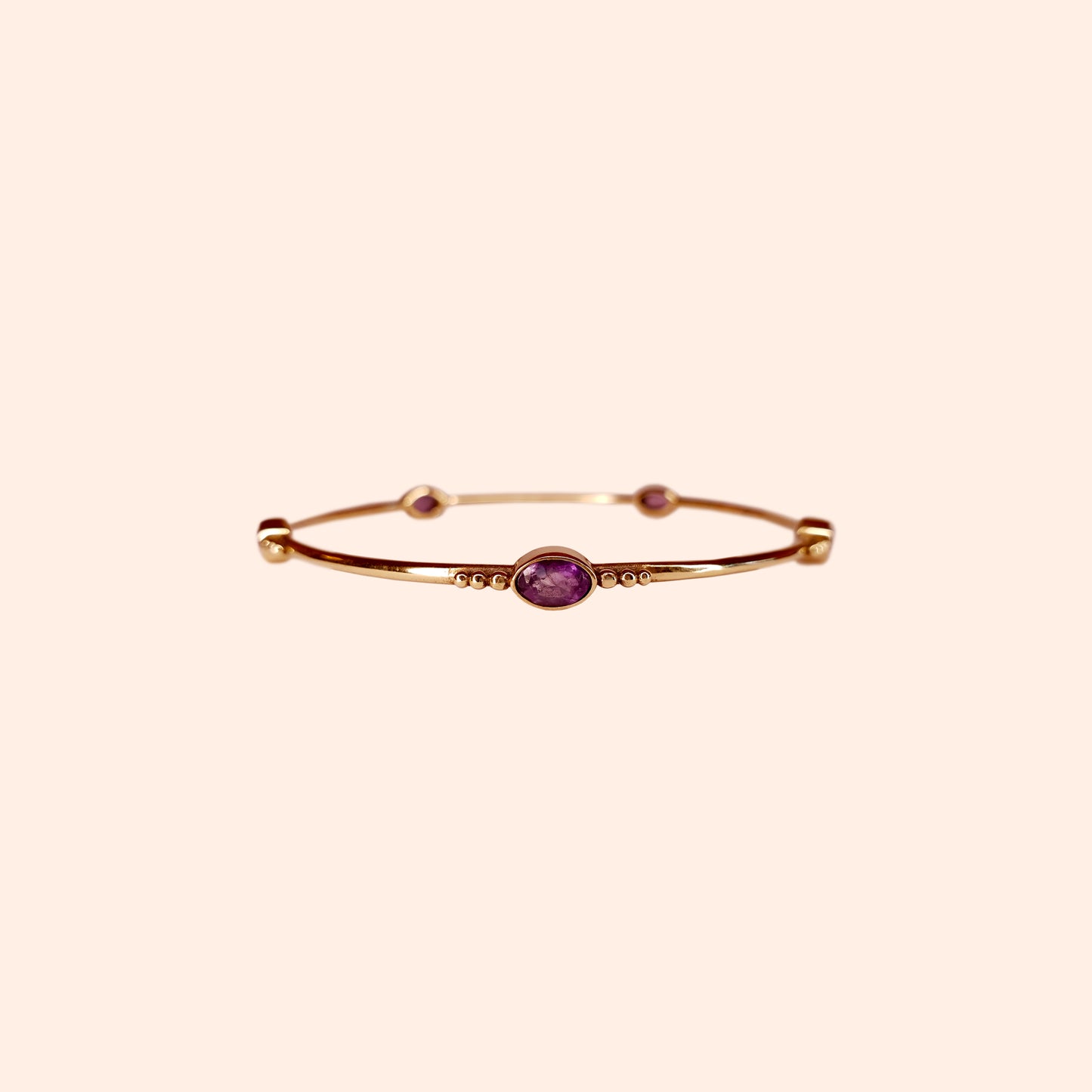 Bracelet jonc pierre Améthyste - Gina