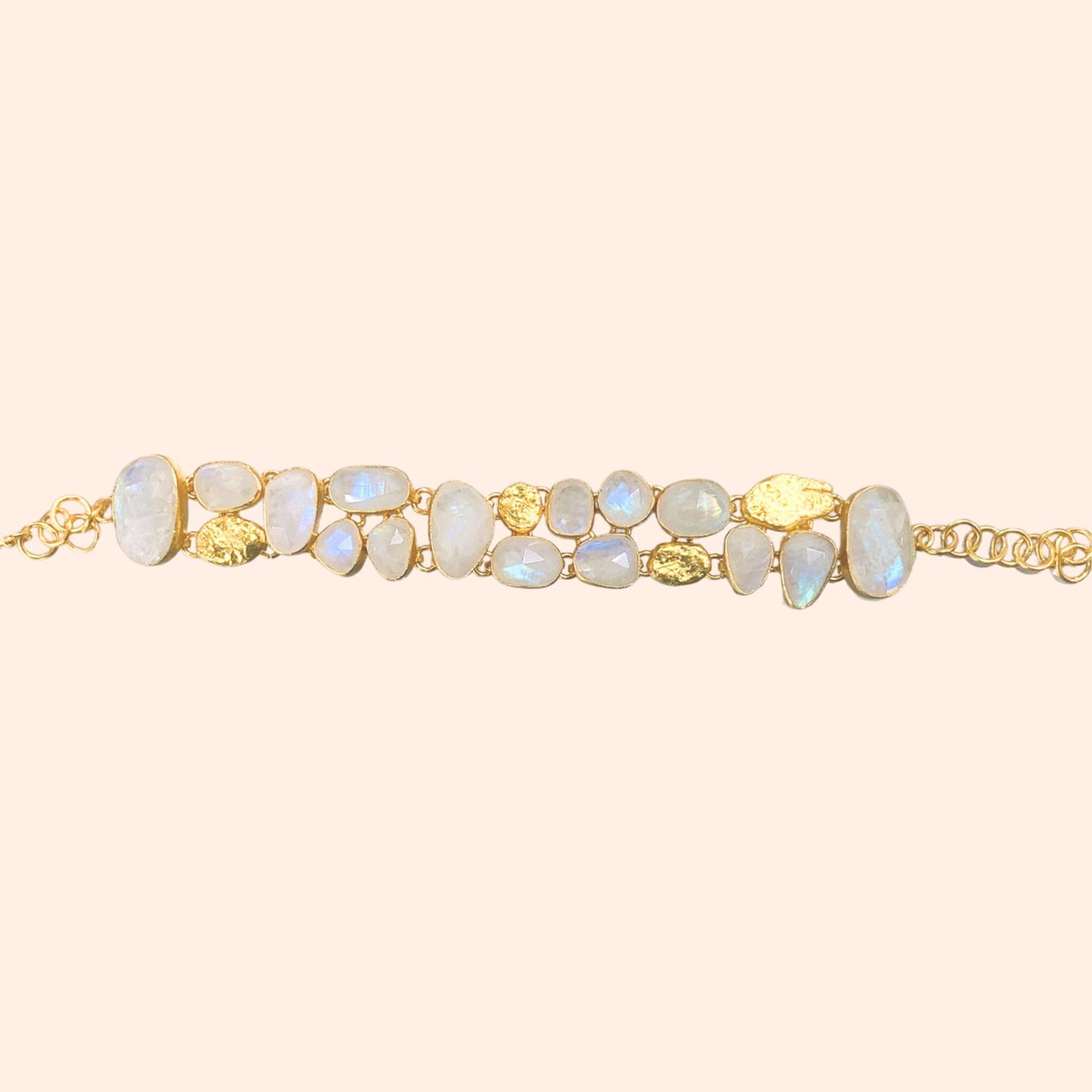 Bracelet Pierre de lune rivière de pierres - Riviera