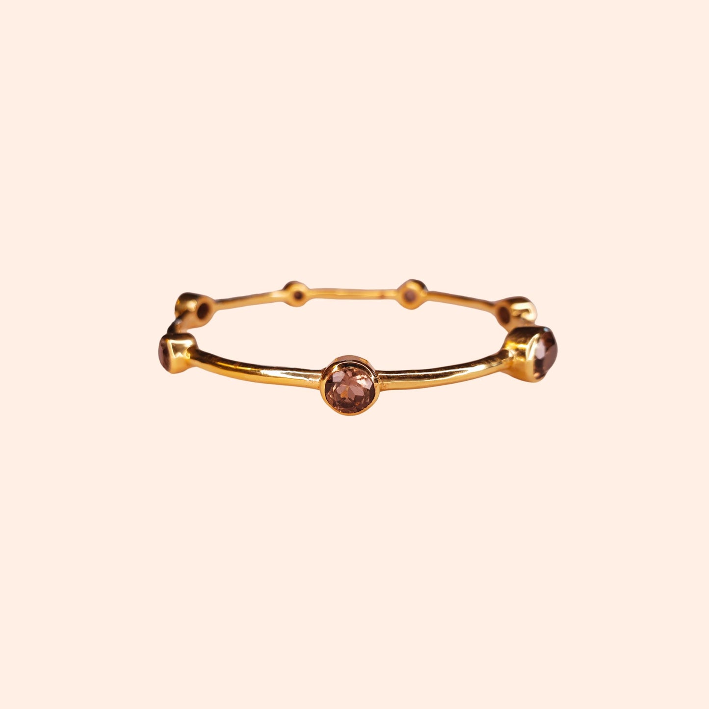 Bracelet jonc Quartz fumé - Gloria