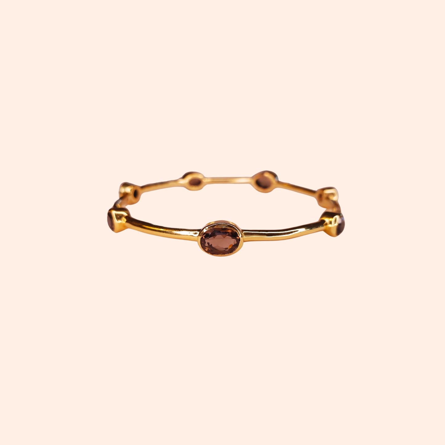 Bracelet jonc Quartz fumé - Gloria