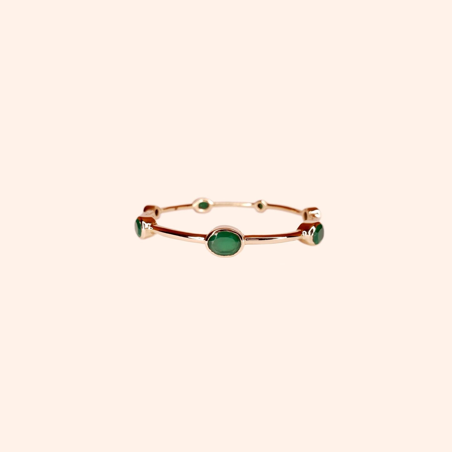 Bracelet jonc femme Onyx vert - Gloria-Marialla-Bijoux