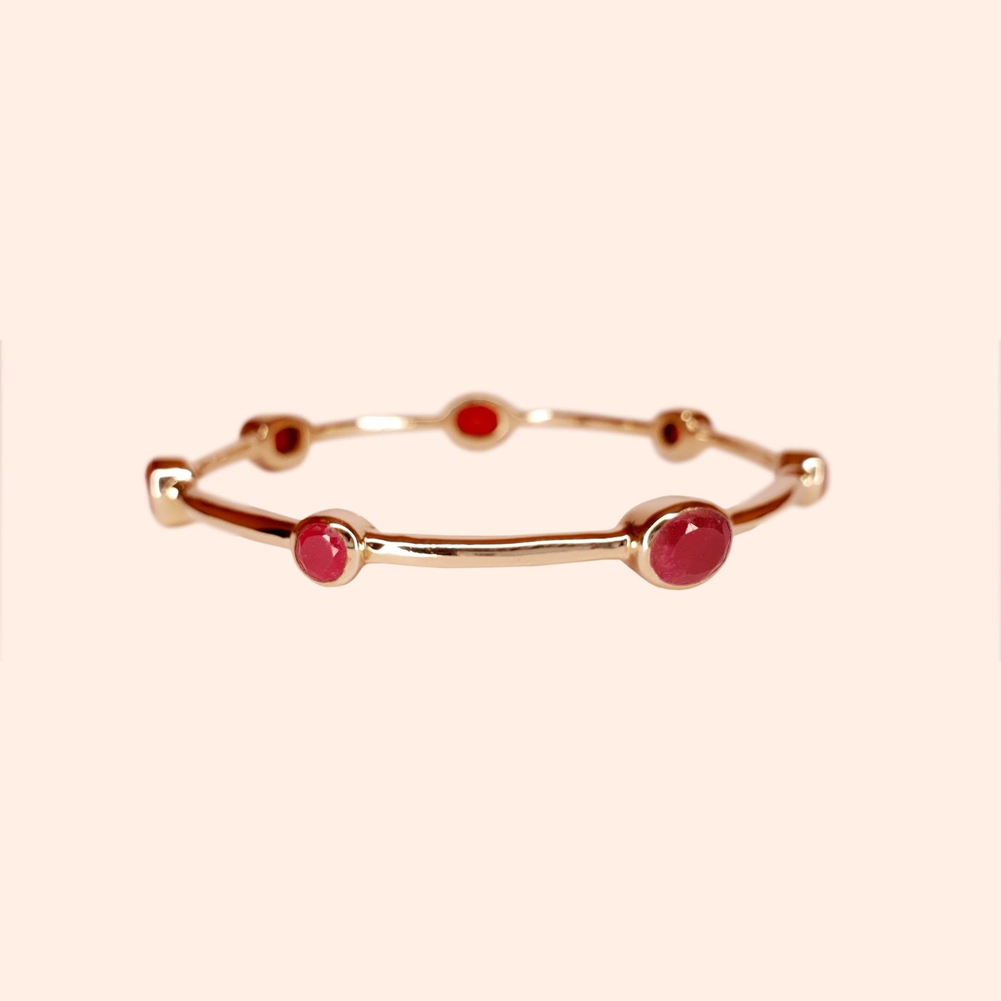 Bracelet jonc femme Rubis rose - Gloria-Marialla-Bijoux