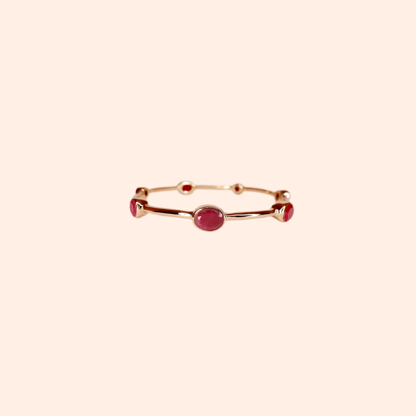 Bracelet jonc femme Rubis rose - Gloria-Marialla-Bijoux