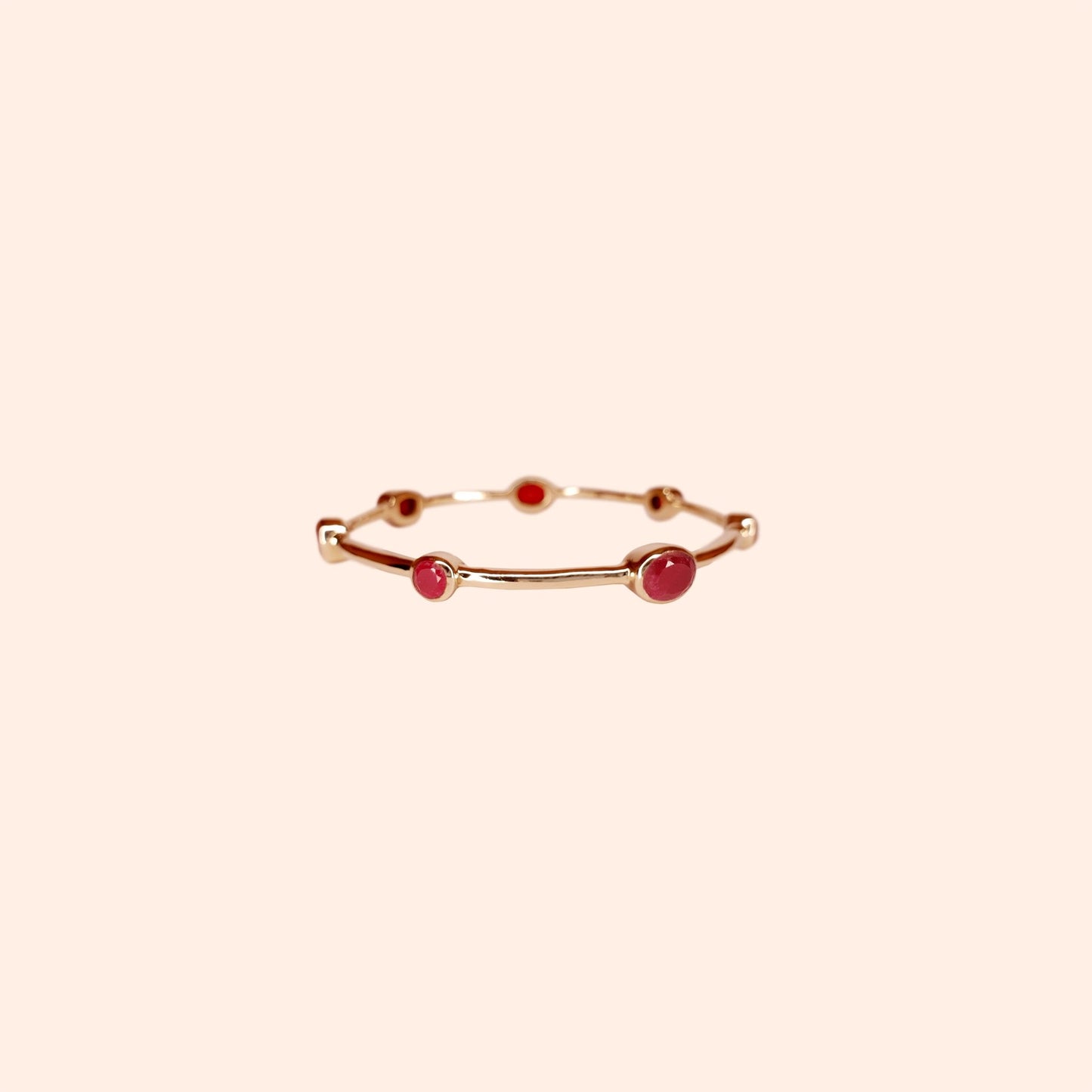 Bracelet jonc femme Rubis rose - Gloria-Marialla-Bijoux