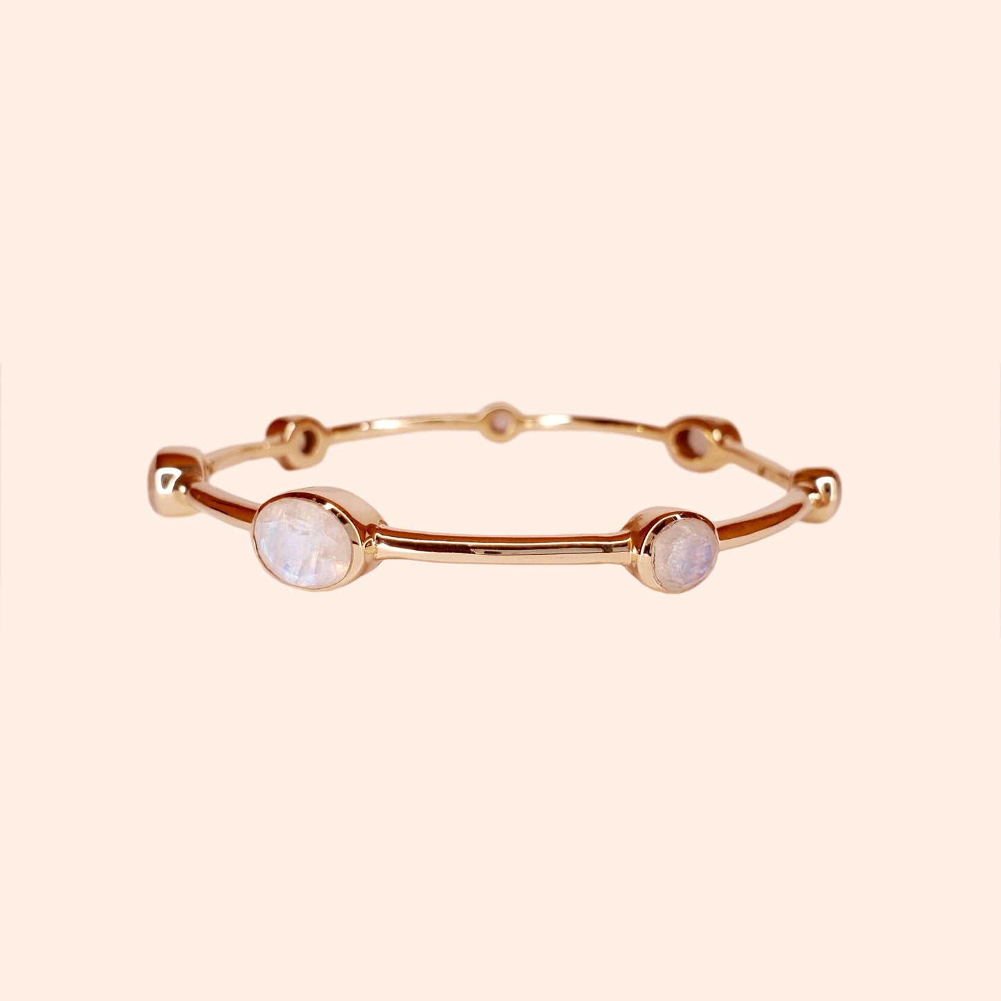 Bracelet jonc Pierre de lune - Gloria-Marialla-Bijoux