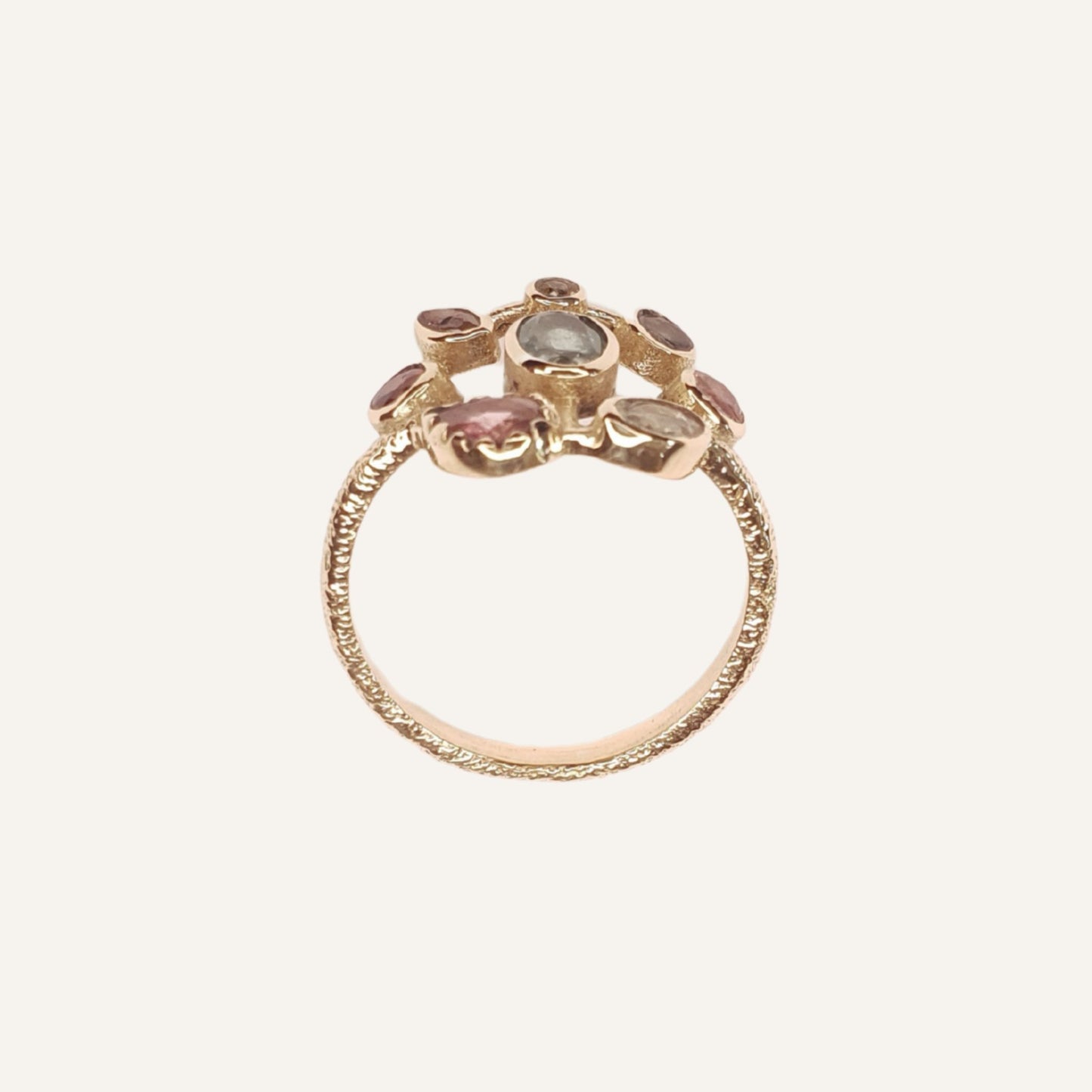 Bague cercle tourmaline multicolore - Mathilda