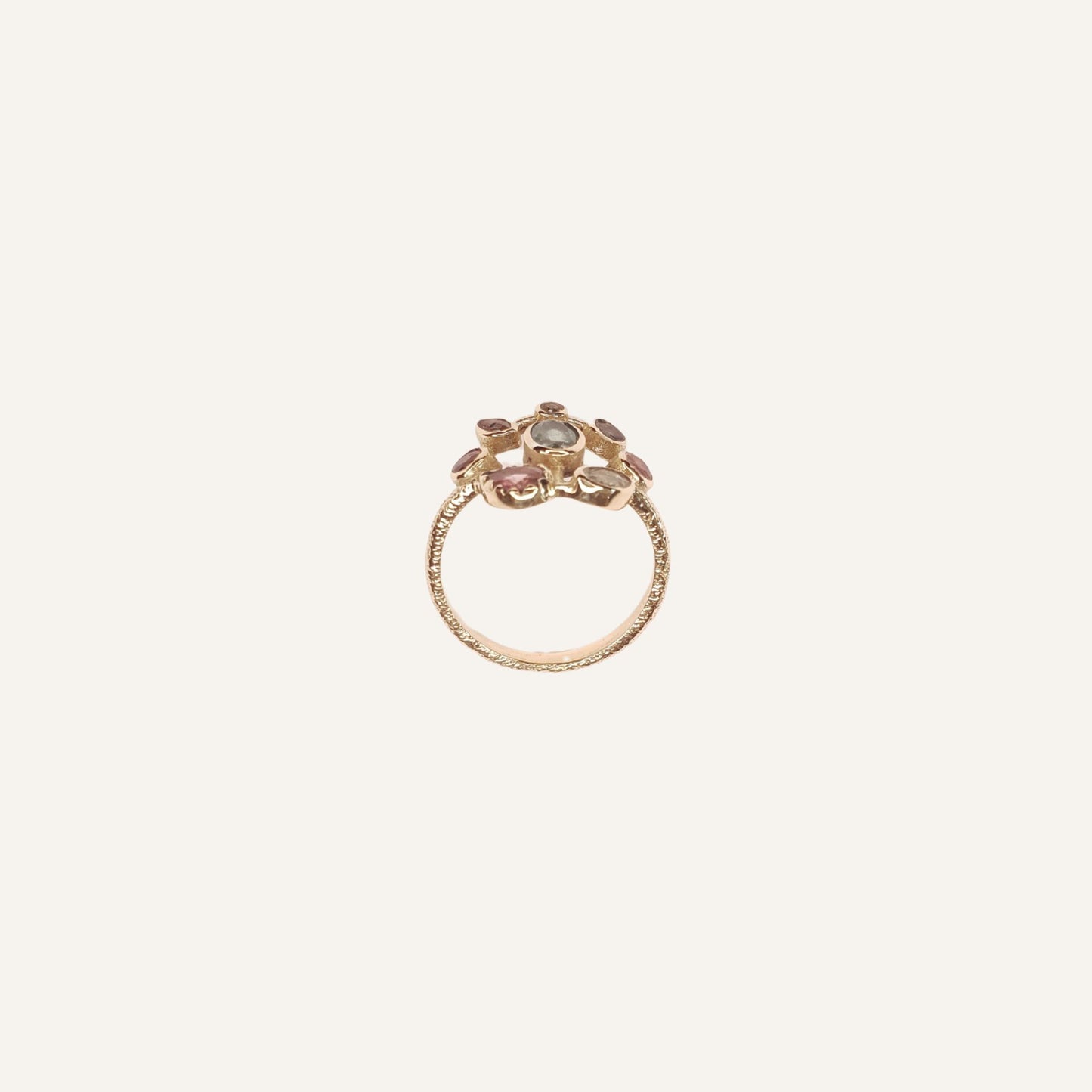 Bague cercle tourmaline multicolore - Mathilda