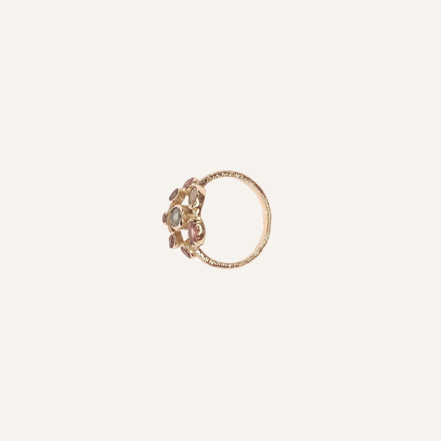 Bague cercle tourmaline multicolore - Mathilda
