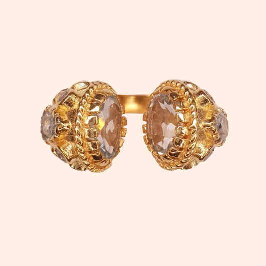Bague ouverte pierre Aigue-marine - Asté