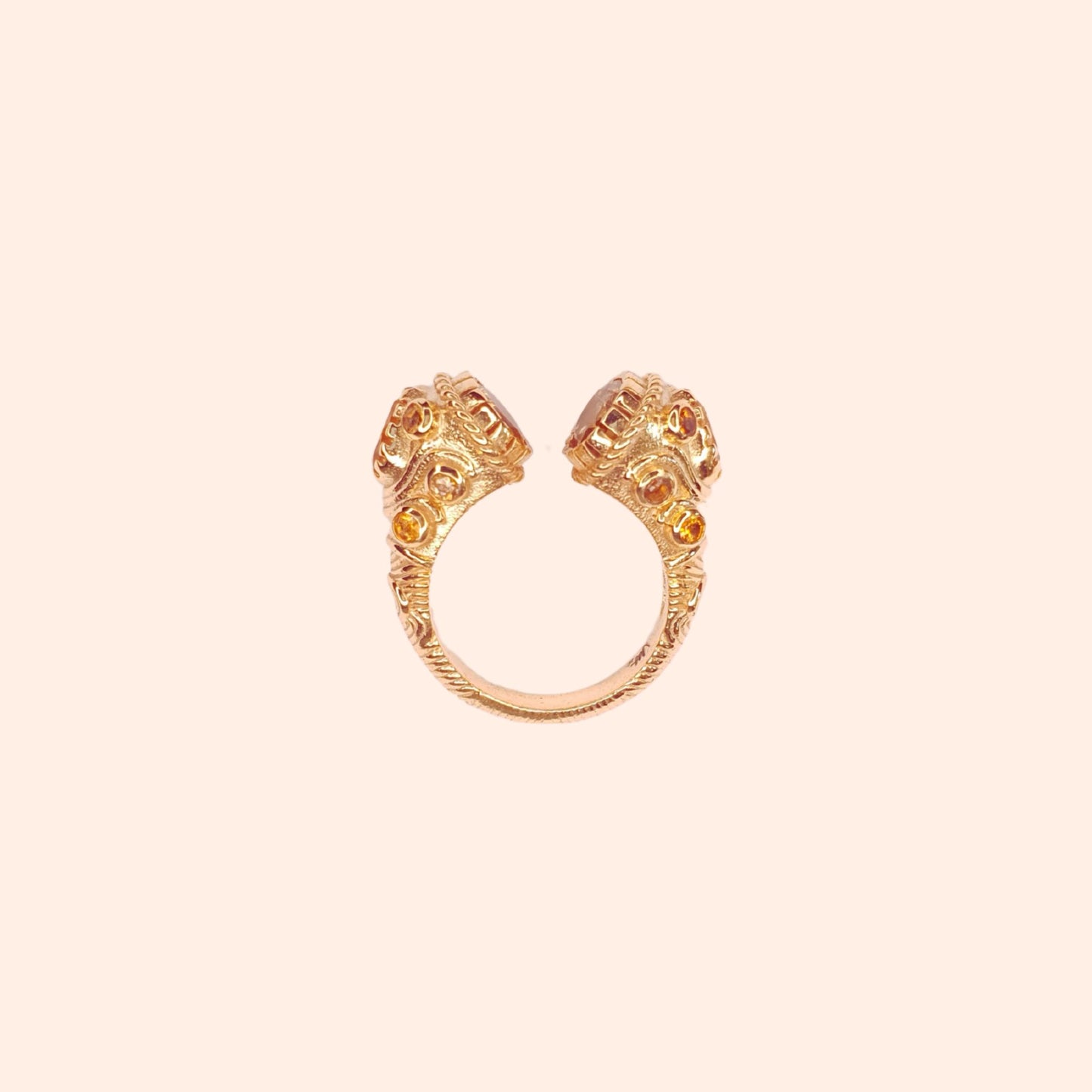 Bague ouverte pierre Citrine - Asté