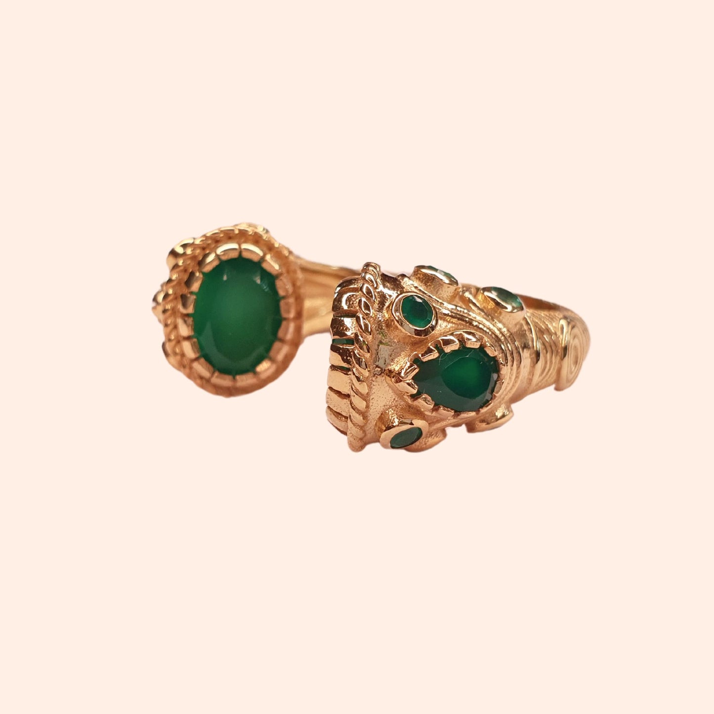 Bague Jaipur Onyx vert - Asté