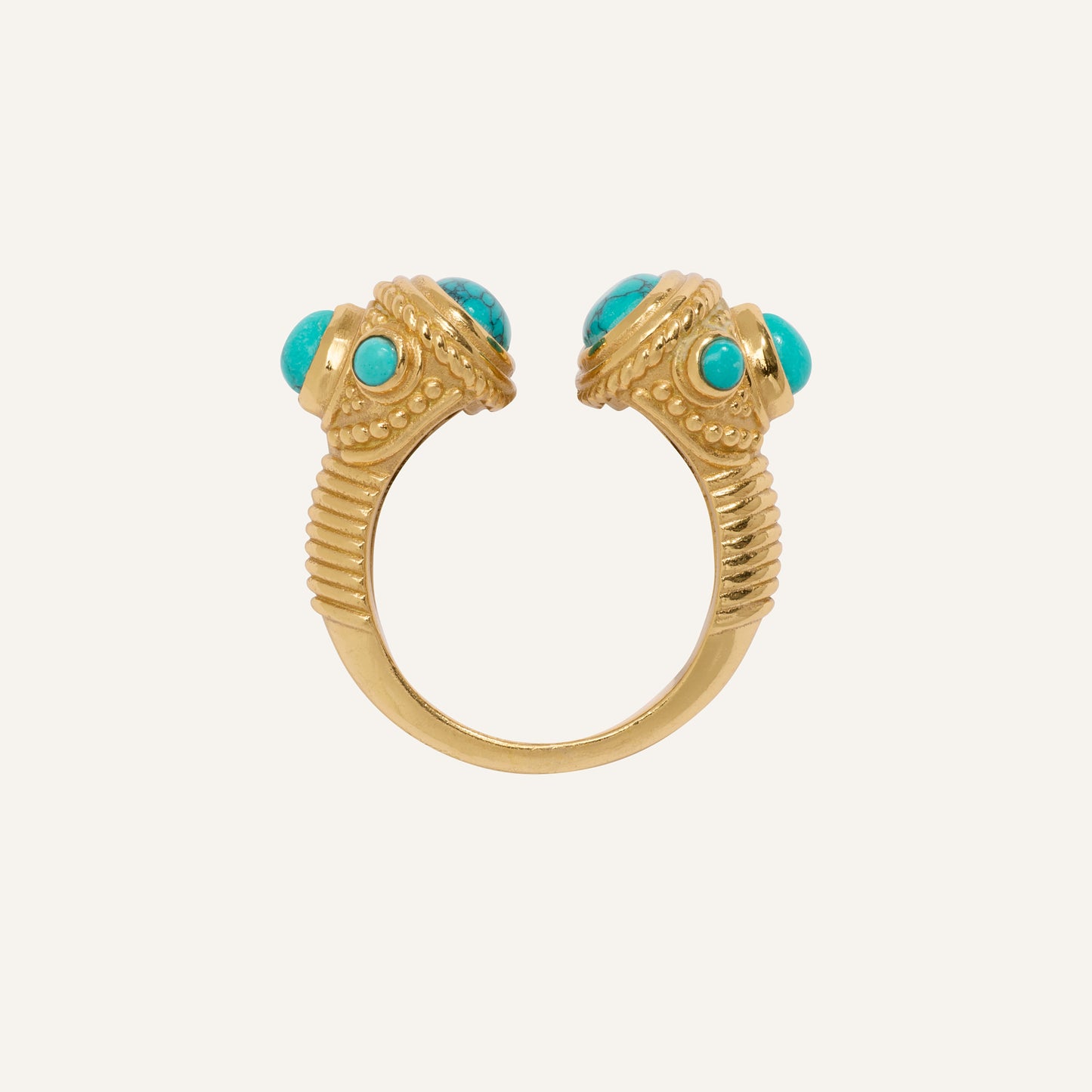 Bague Toi et Moi moderne Turquoise - Astéless