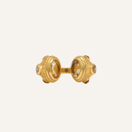 Bague Toi et Moi moderne Citrine - Astéless