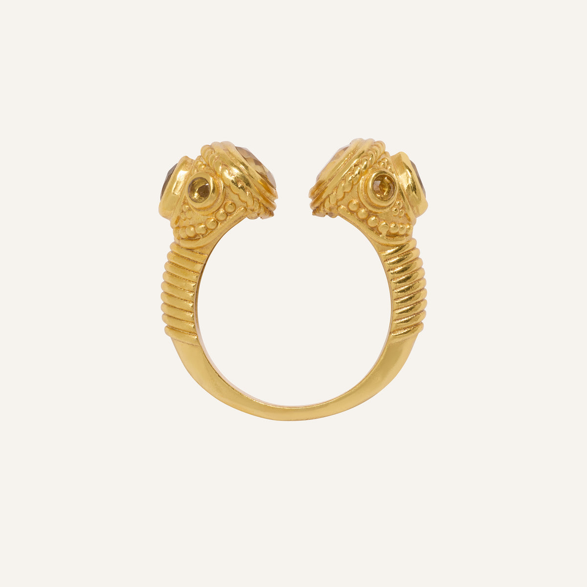 Bague Toi et Moi moderne Citrine - Astéless