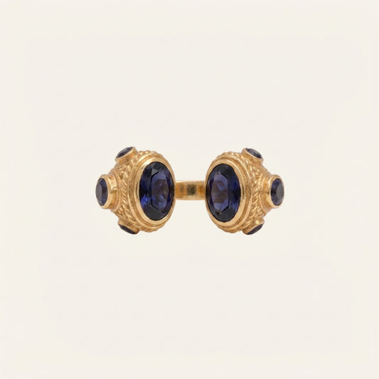 Bague Toi et Moi moderne Iolite - Astéless