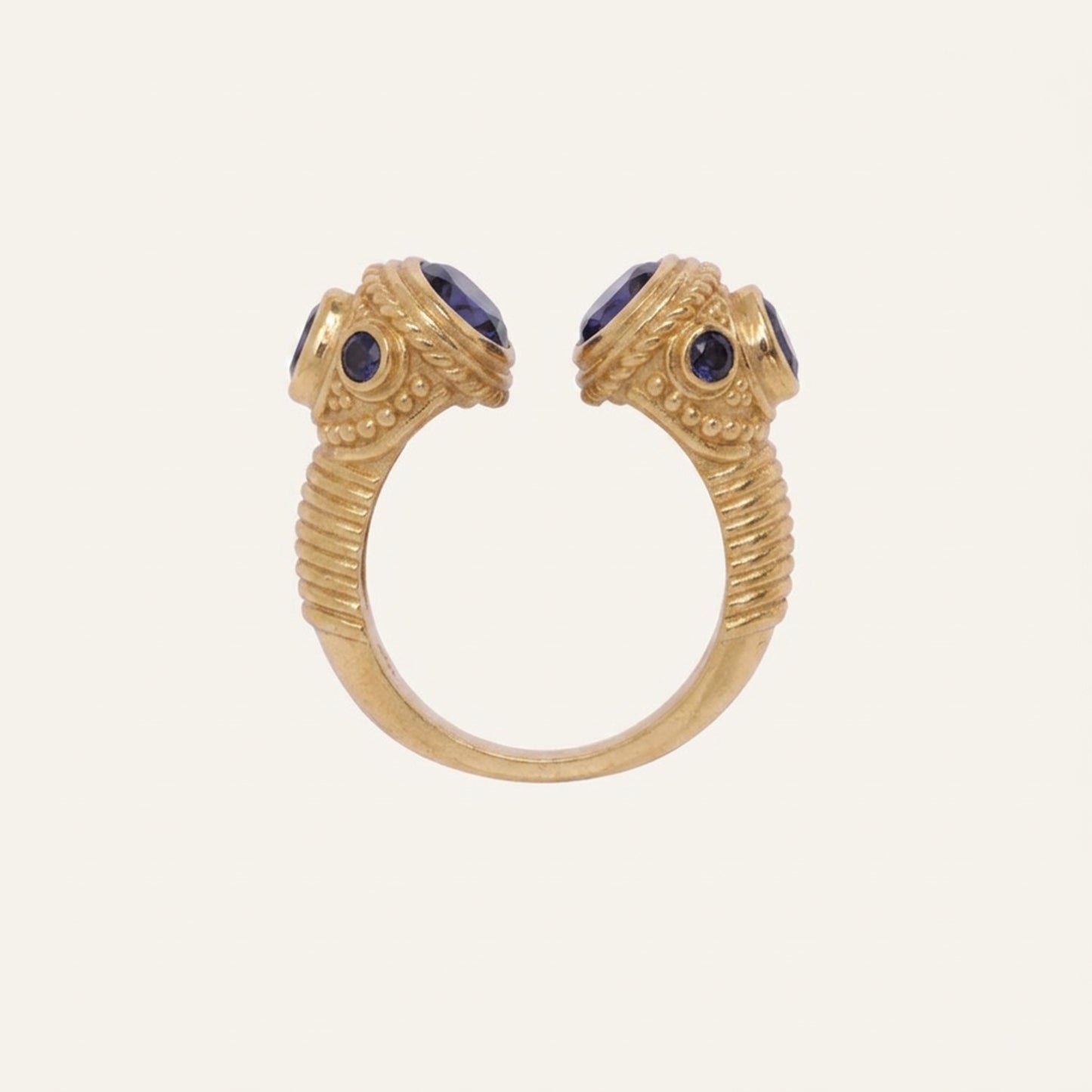 Bague Toi et Moi moderne Iolite - Astéless