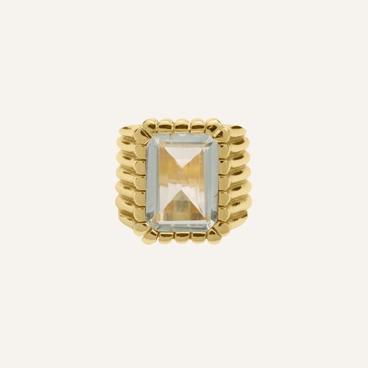 Bague chevalière Améthyste verte - King