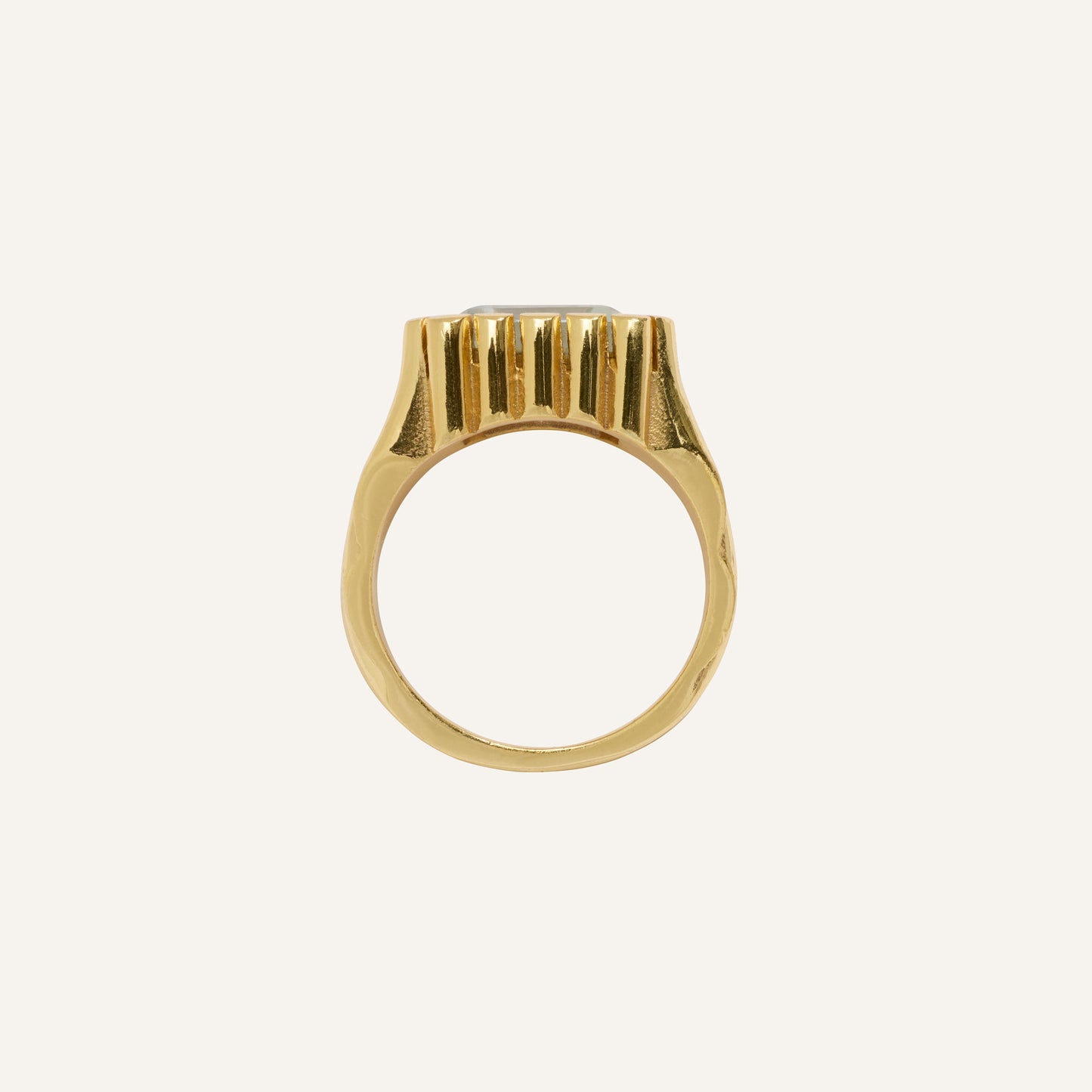 Bague chevalière Améthyste verte - King