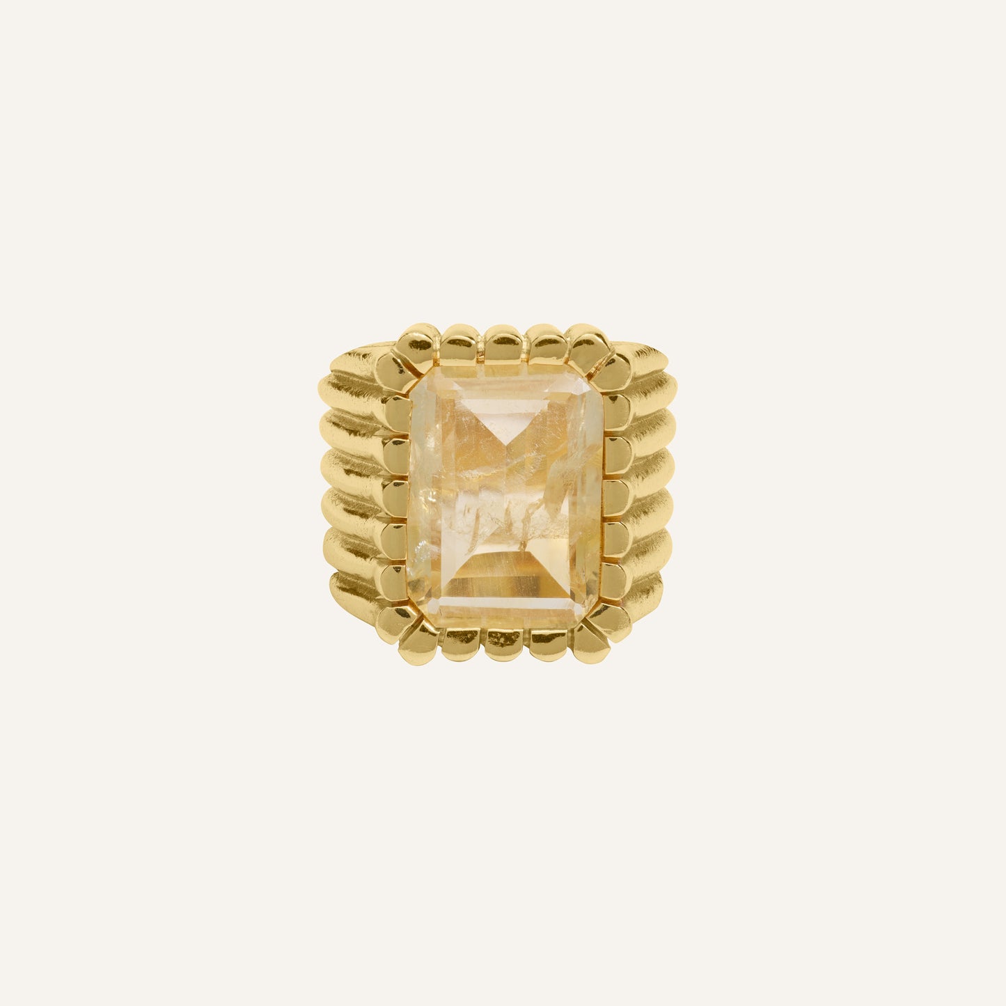 Bague chevalière Citrine - King