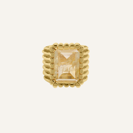 Bague chevalière Citrine - King