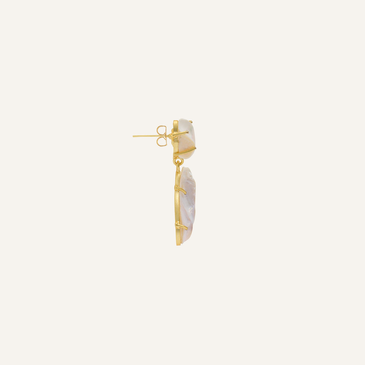 Boucles d'oreilles pendantes Perles baroques - Maria