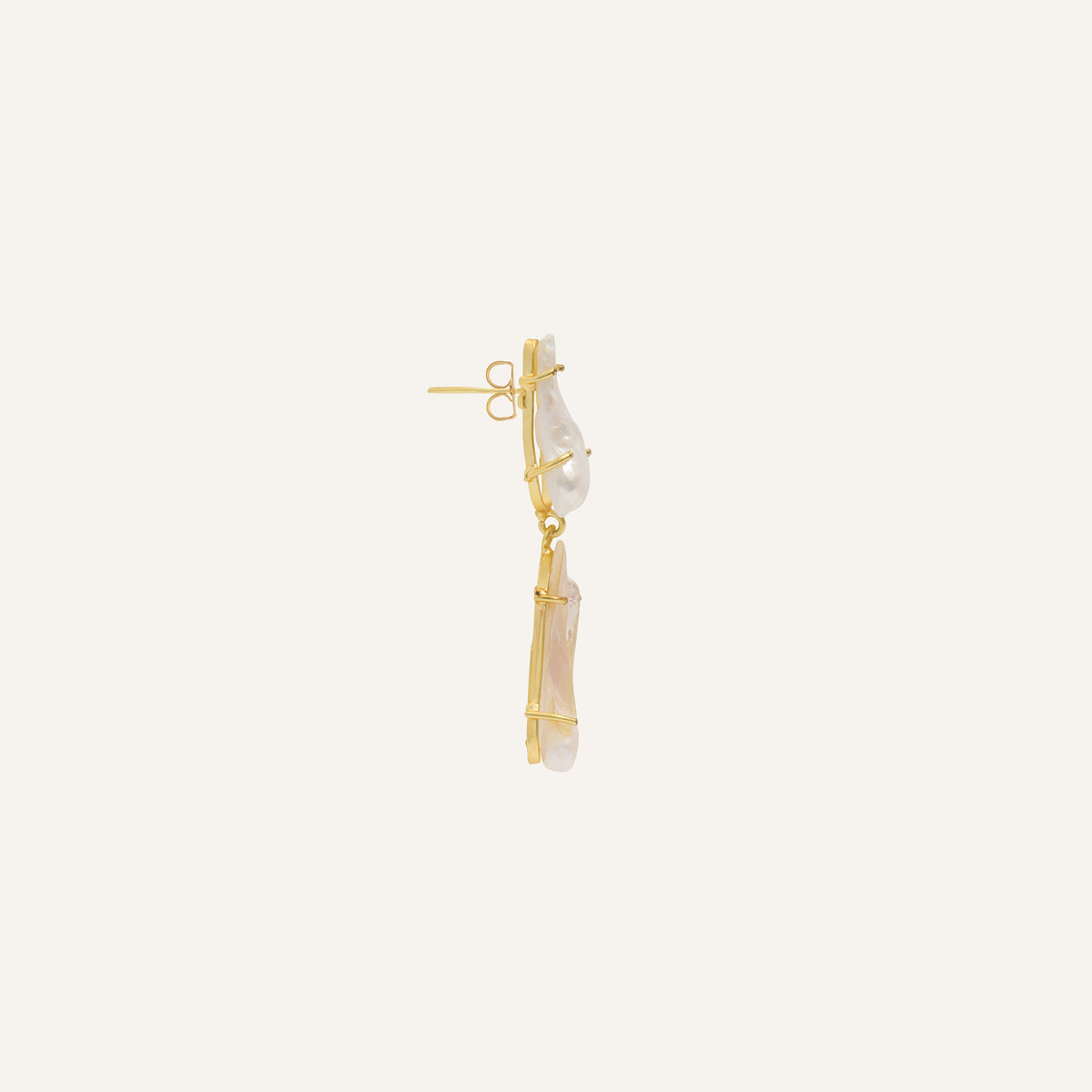 Boucles d'oreilles pendantes Perles baroques oversized - Oceane