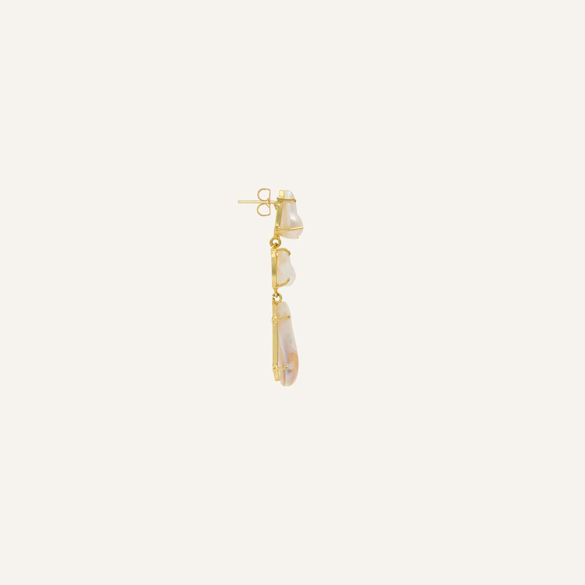 Boucles d'oreilles pendantes Perles baroques Maxi - Lotus