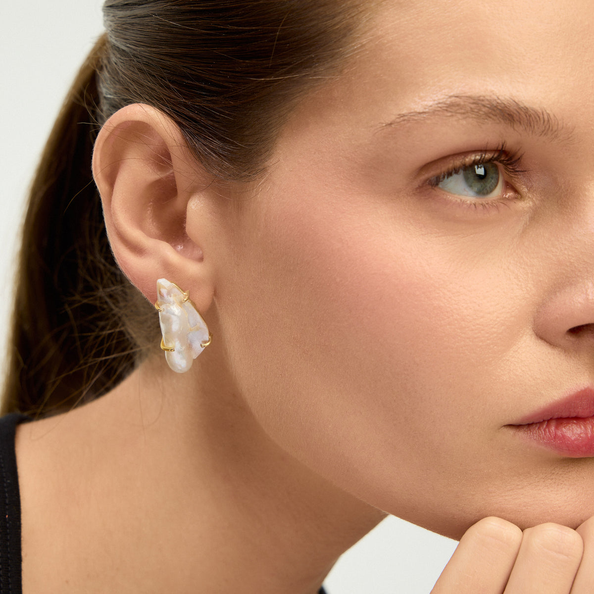 Boucles d'oreilles Puces Perles Baroques - Shelly