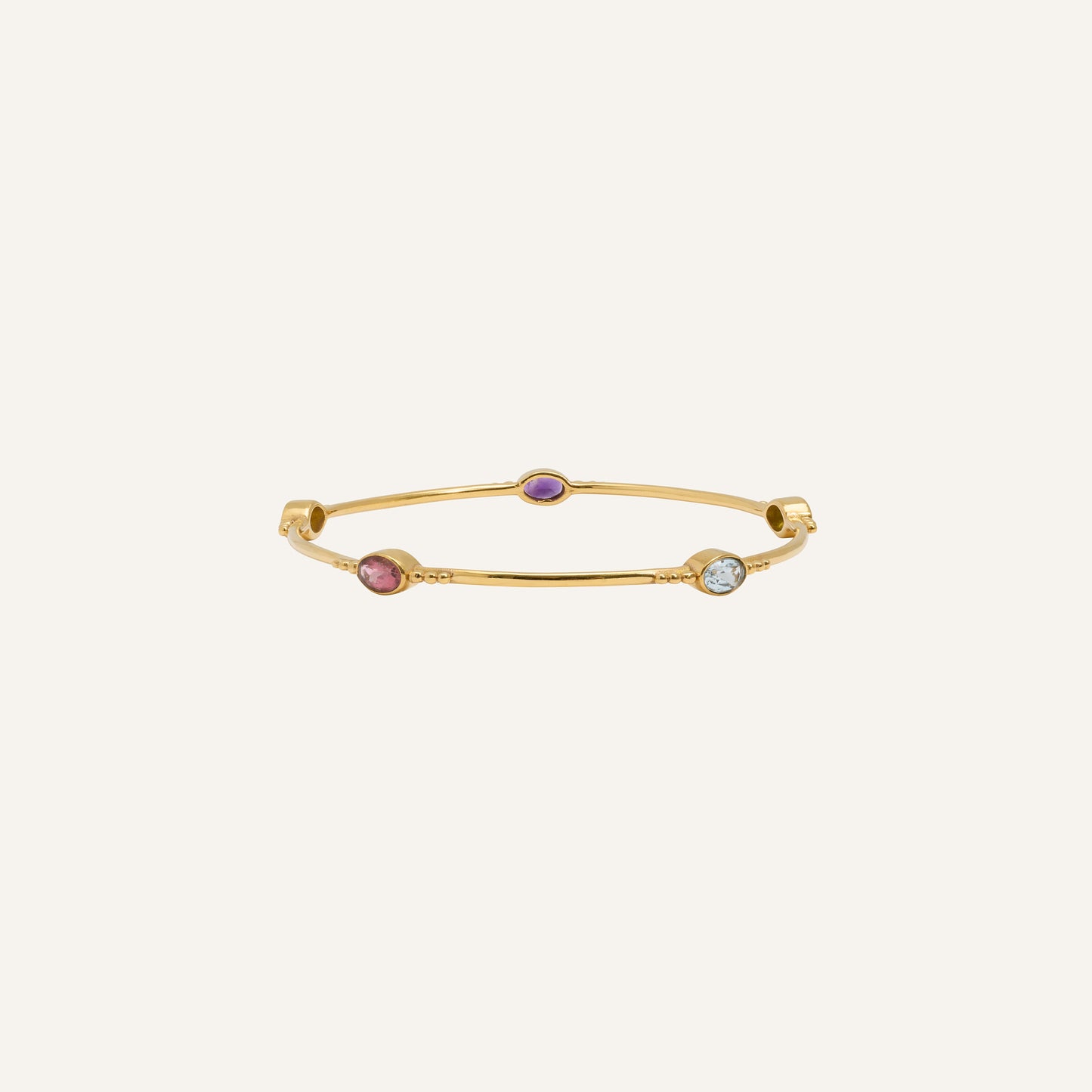 Bracelet jonc multi pierres Tourmalines - Gina