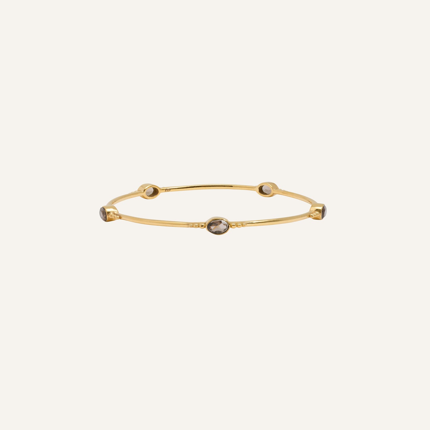 Bracelet jonc Quartz fumé - Gina