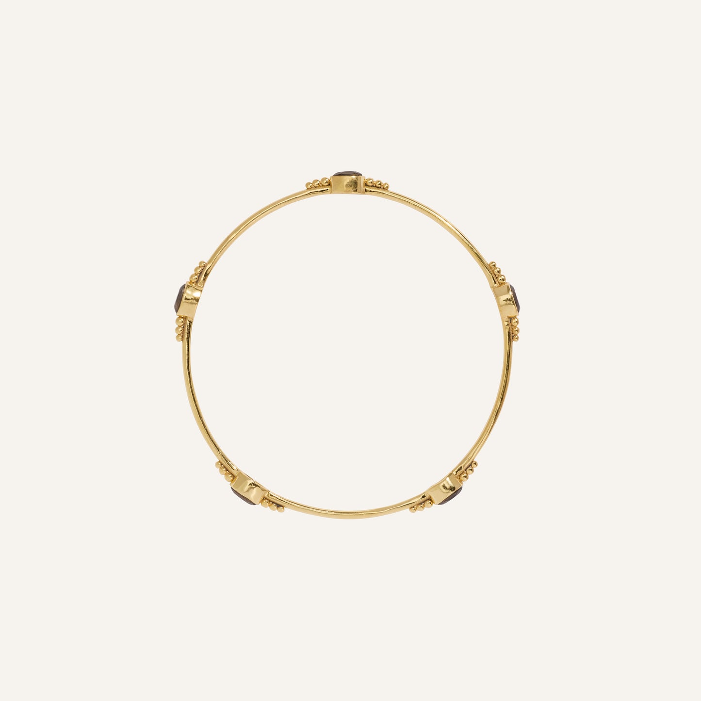 Bracelet jonc Quartz fumé - Gina