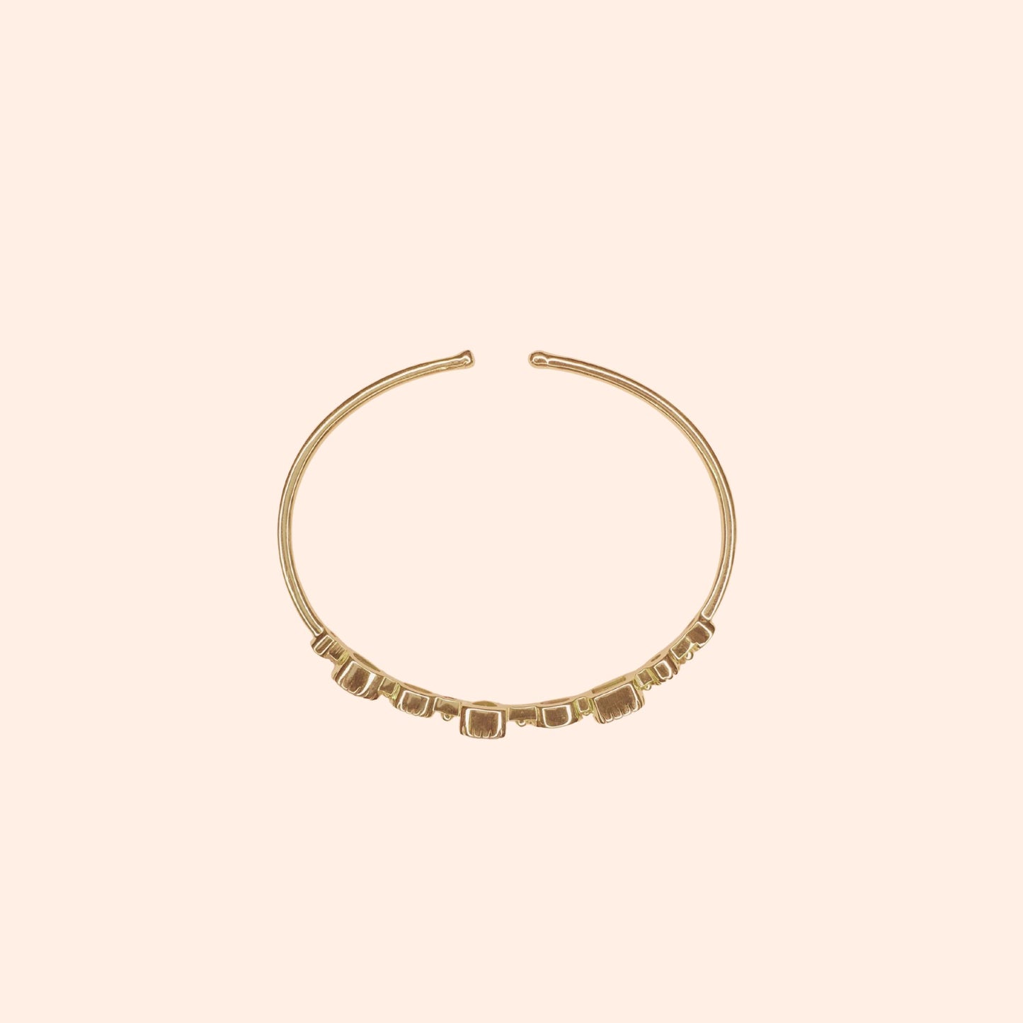 Bracelet jonc pierres fines multicolores - Céleste