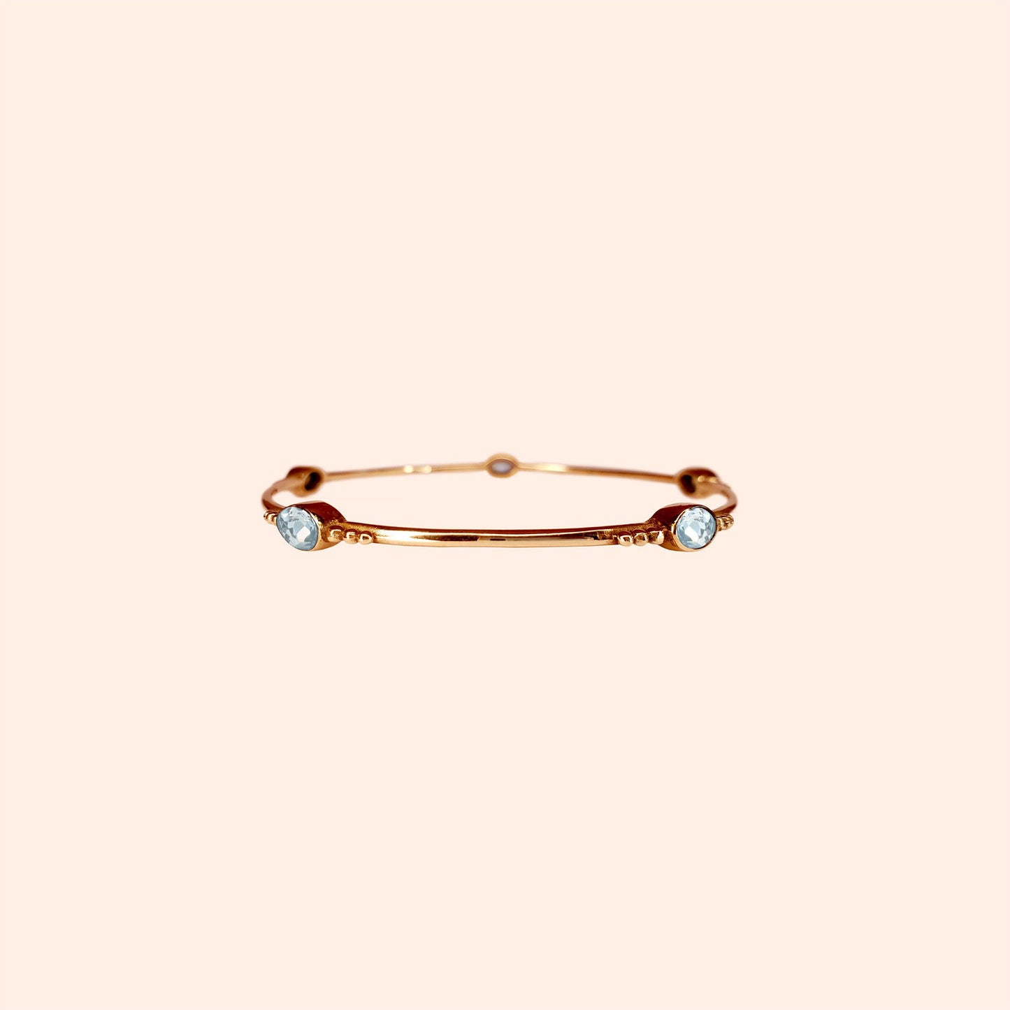 Bracelet jonc Aigue Marine - Gina