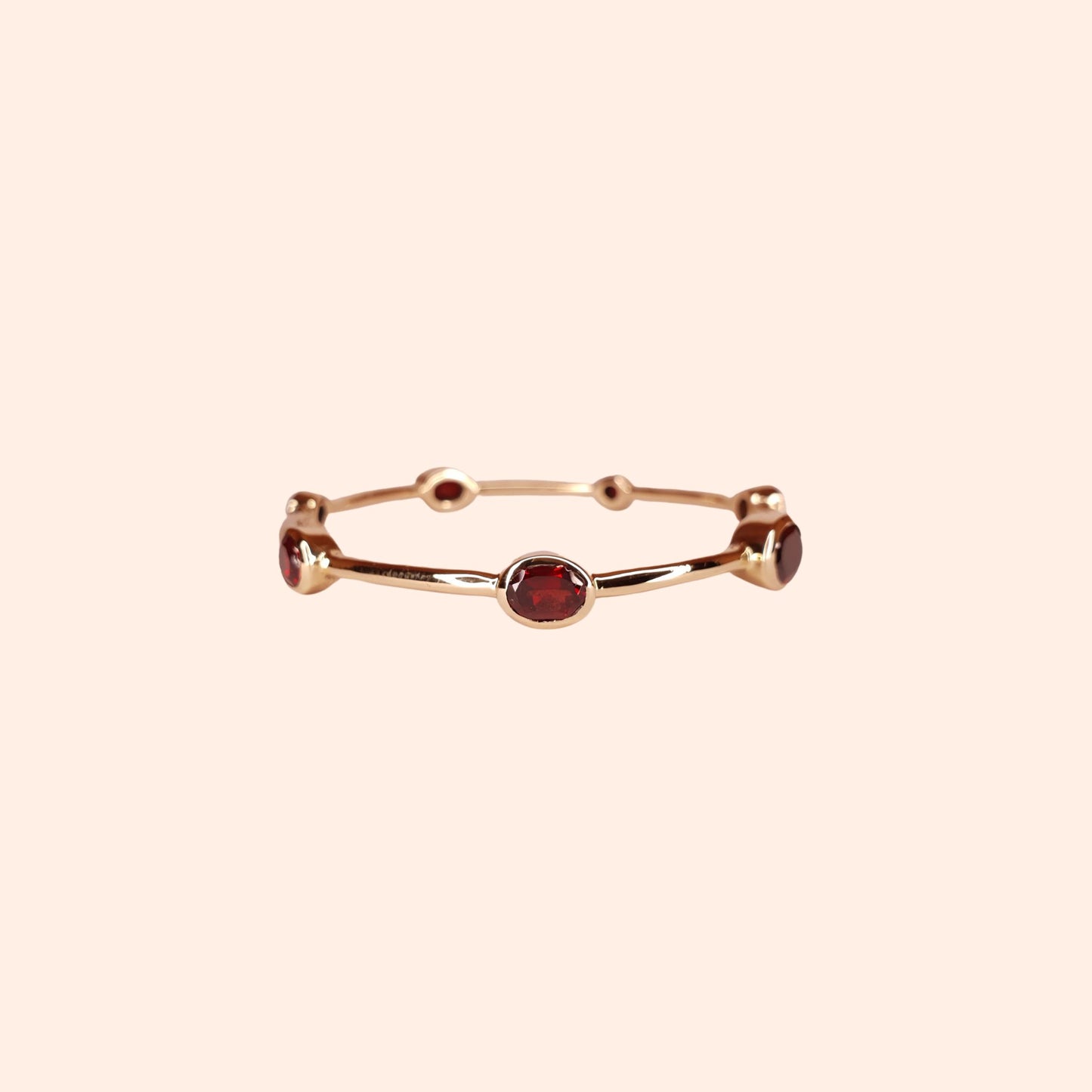 Bracelet jonc femme Grenat rouge - Gloria