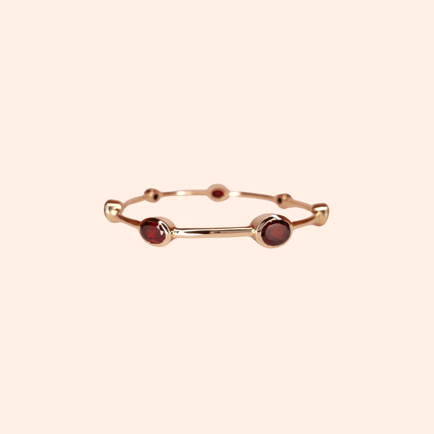 Bracelet jonc femme Grenat rouge - Gloria