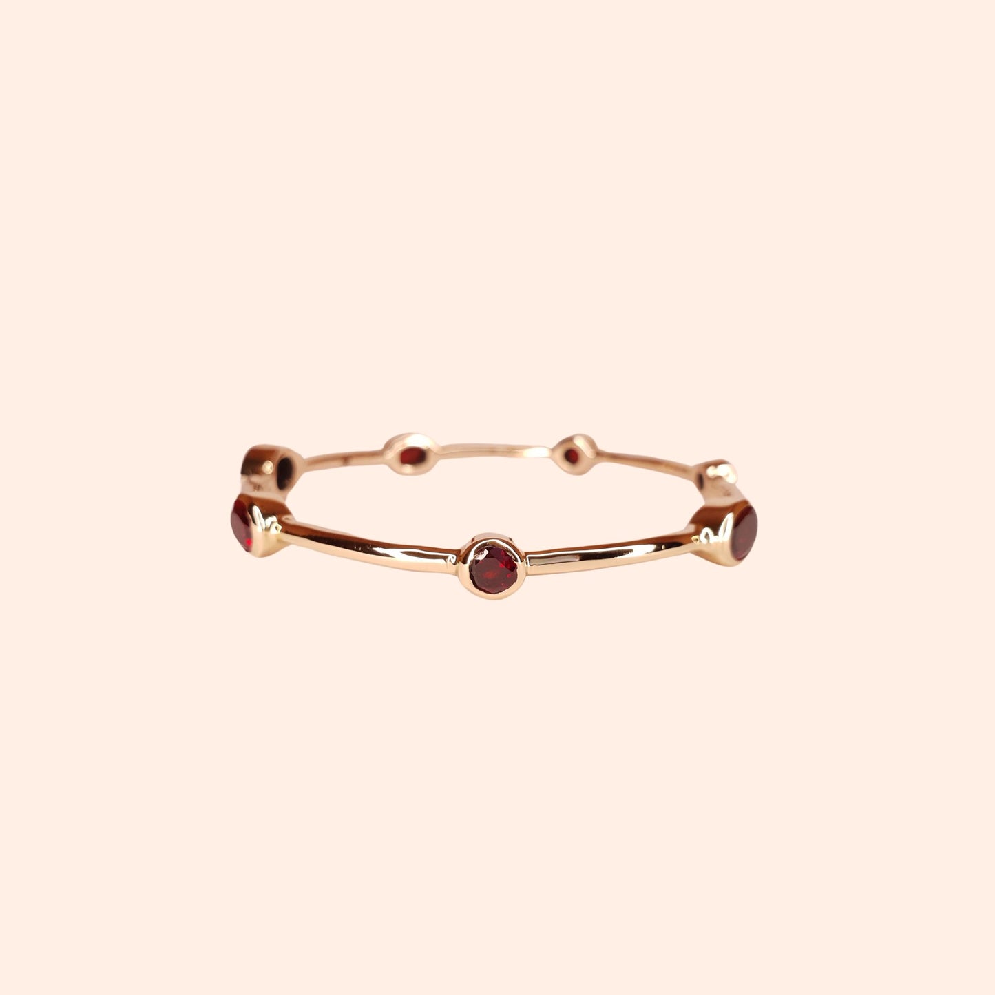 Bracelet jonc femme Grenat rouge - Gloria