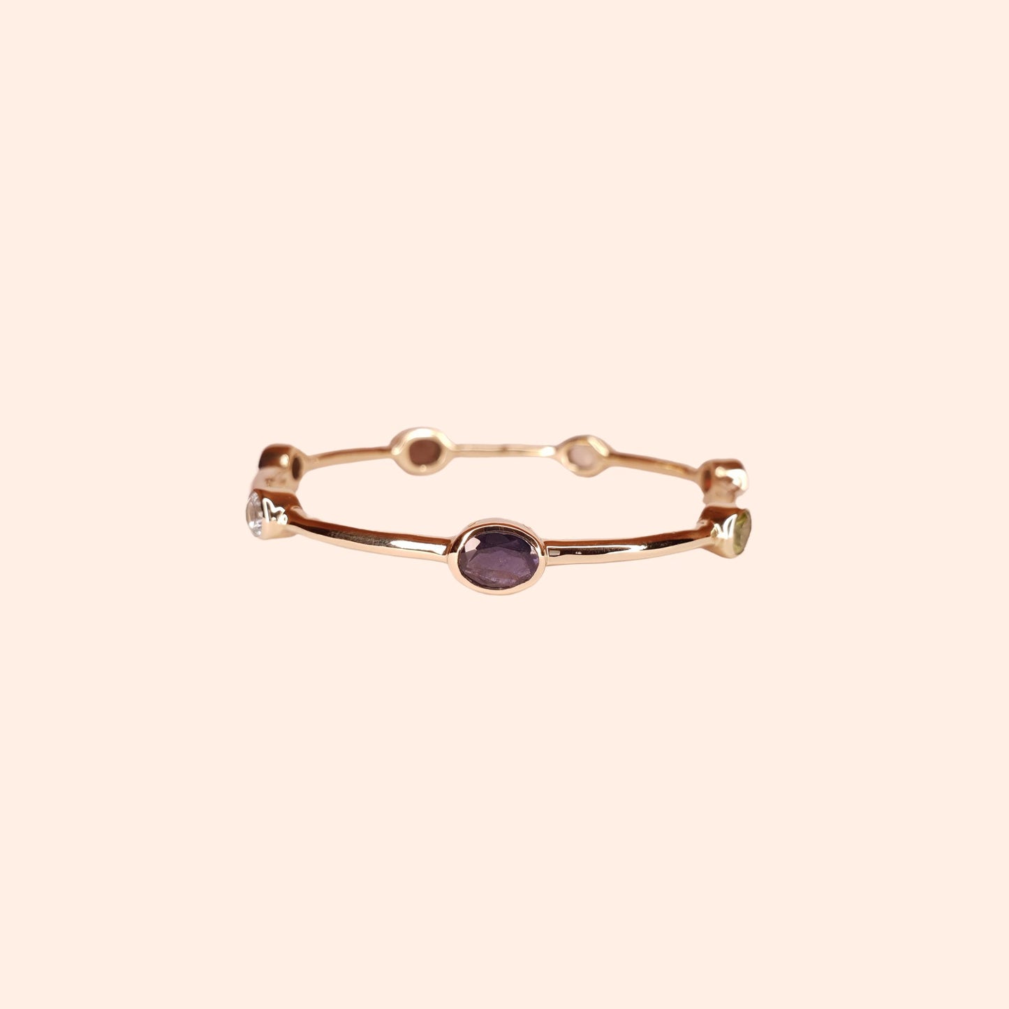 Bracelet jonc femme multi pierres - Gloria