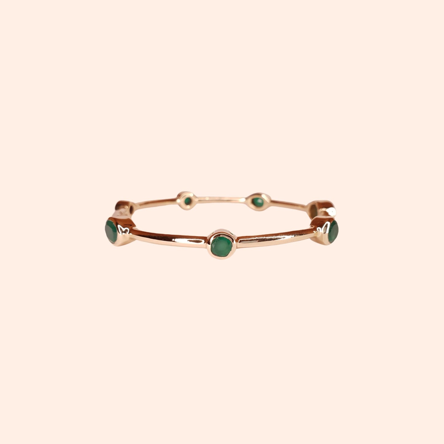 Bracelet jonc femme Onyx vert - Gloria