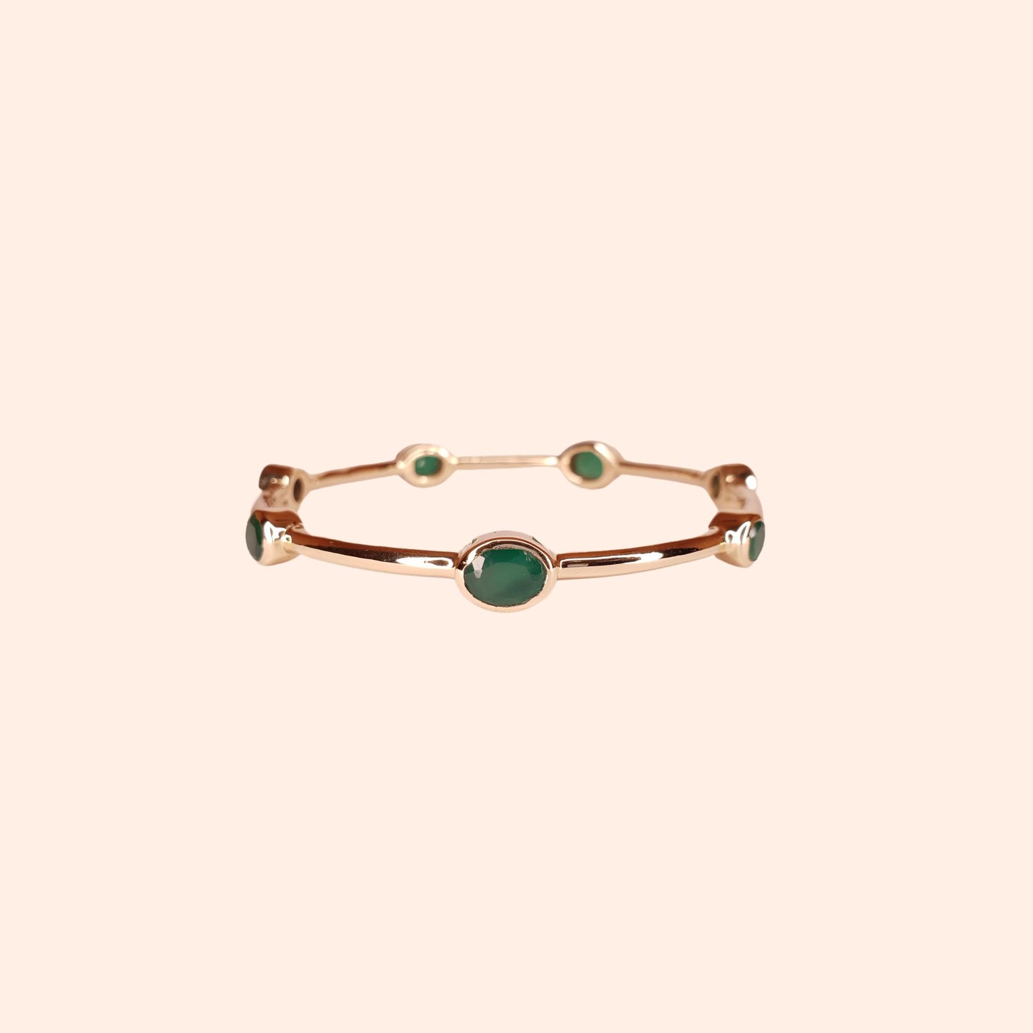 Bracelet jonc femme Onyx vert - Gloria