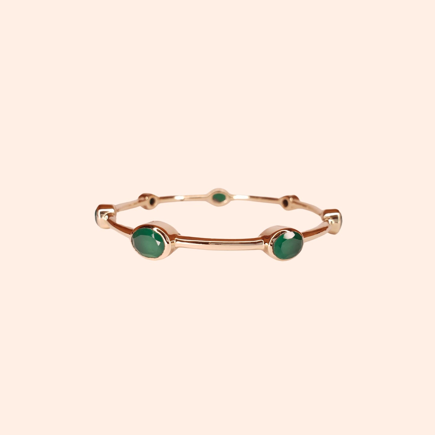 Bracelet jonc femme Onyx vert - Gloria