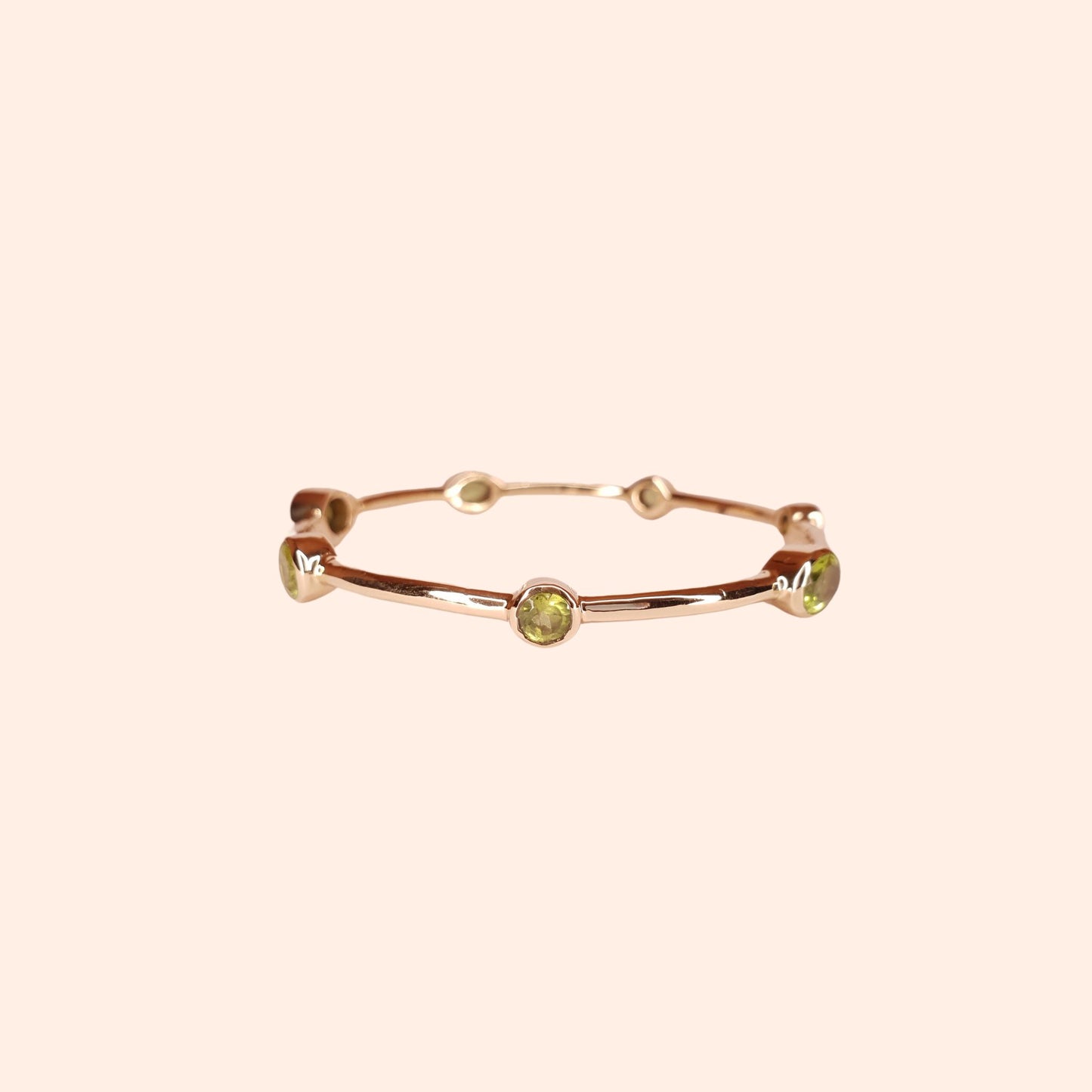 Bracelet jonc femme Péridot vert - Gloria