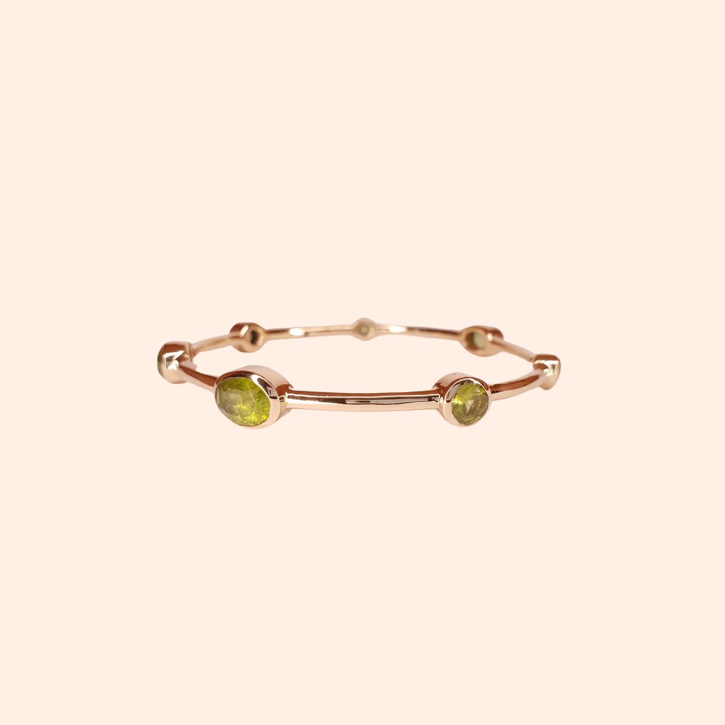 Bracelet jonc femme Péridot vert - Gloria