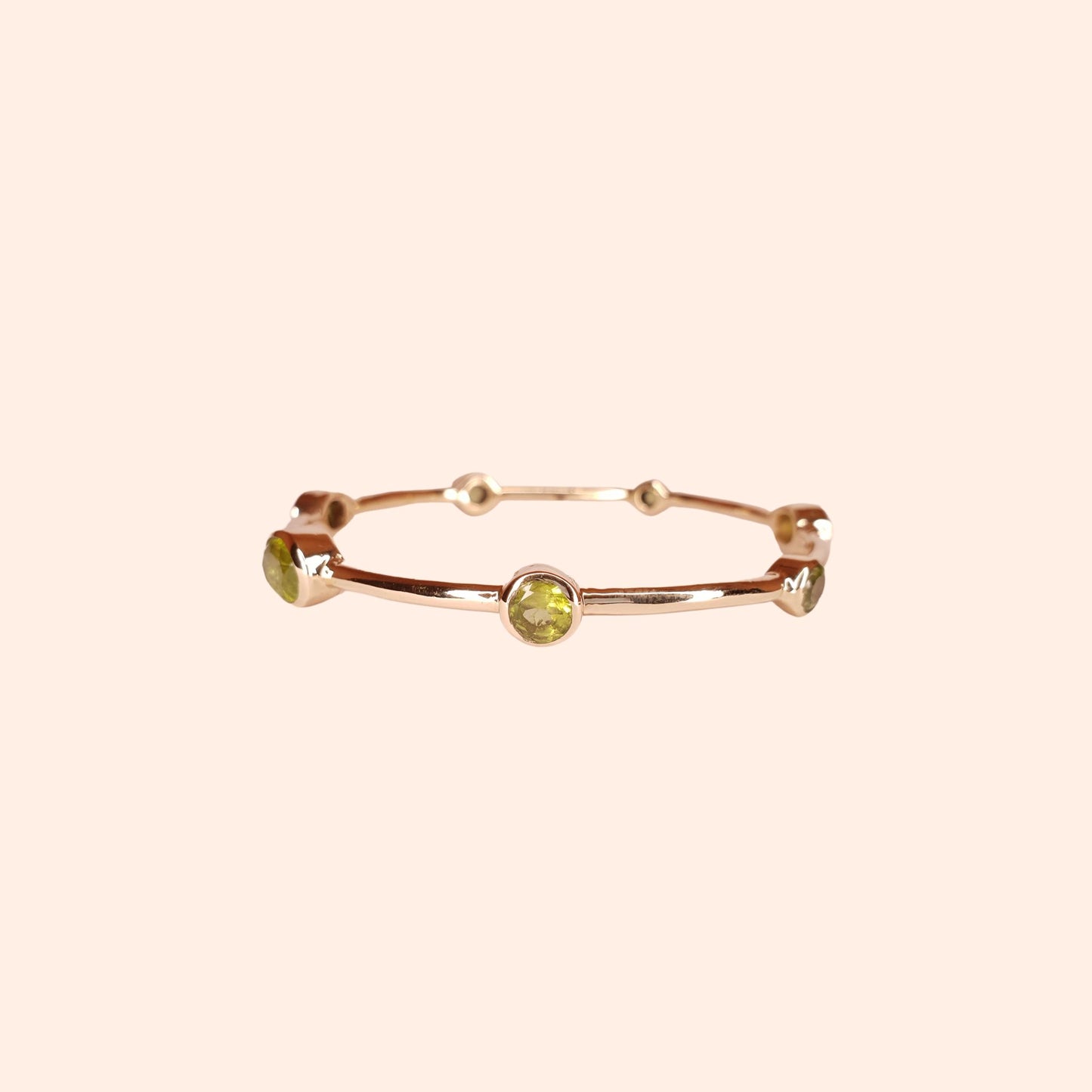 Bracelet jonc femme Péridot vert - Gloria