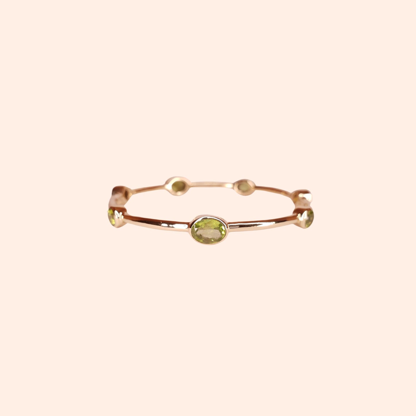 Bracelet jonc femme Péridot vert - Gloria