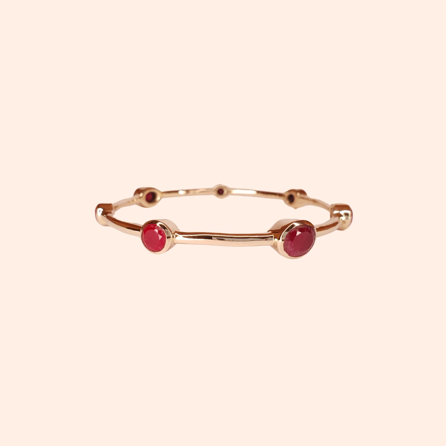 Bracelet jonc femme Rubis rose - Gloria