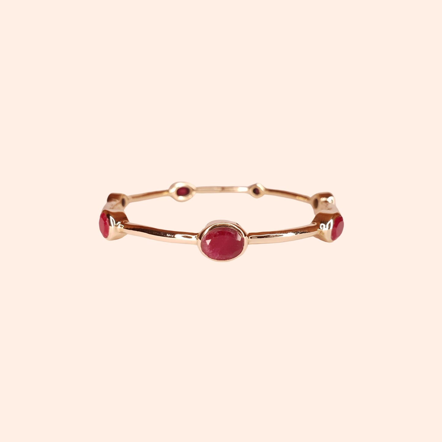 Bracelet jonc femme Rubis rose - Gloria