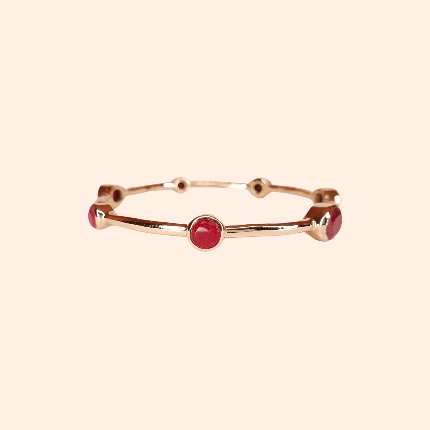 Bracelet jonc femme Rubis rose - Gloria