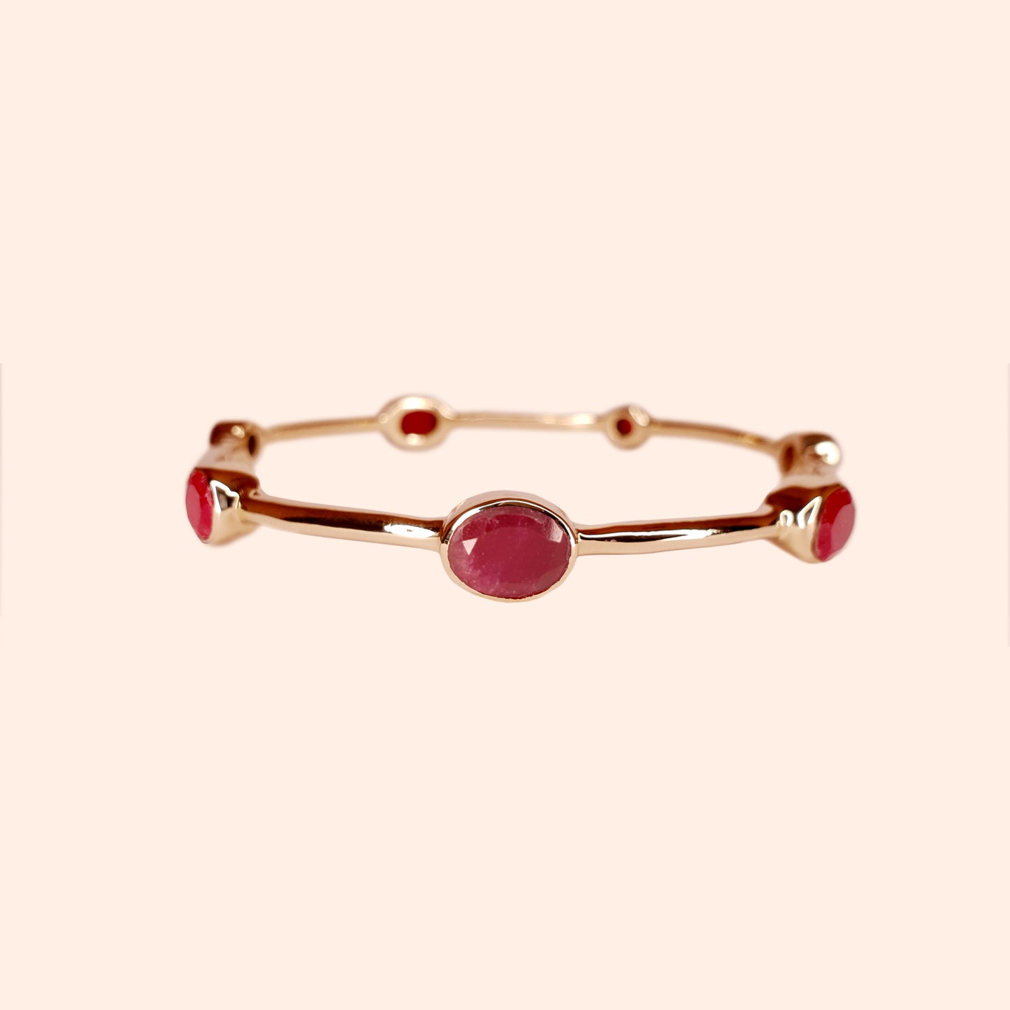 Bracelet jonc femme Rubis rose - Gloria